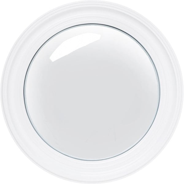 Bílé nástěnné zrcadlo Kare Design Convex, Ø 51 cm