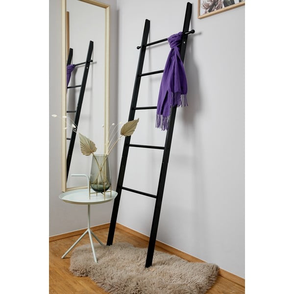 Must bambus dekoratiivne redel käterätikute kuivatamiseks Suri – Wenko-image-1