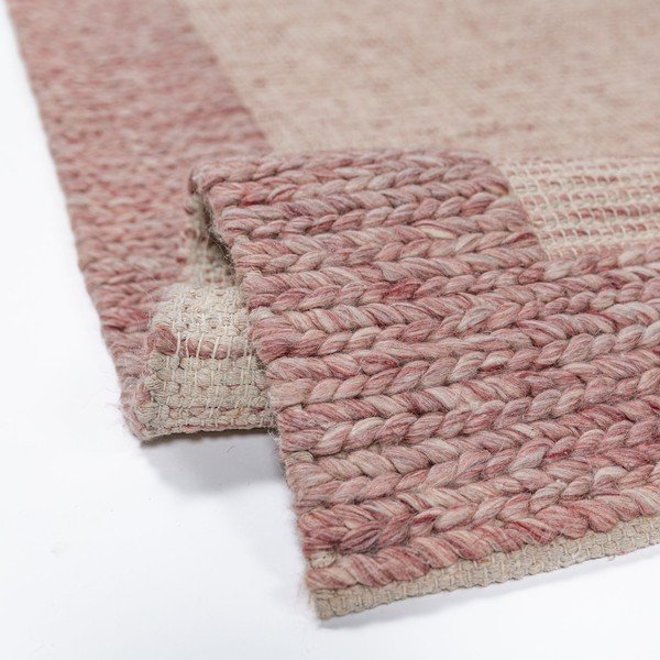 Heleroosa käsitsi kootud villasegu vaip 120x170 cm Rue - Flair Rugs-image-4