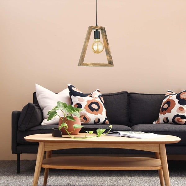 Rippvalgusti, mis on valmistatud sarvepuust Geometrik Triangle - Opviq lights-image-1