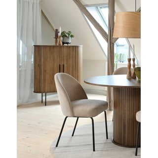 Pruun tammedekooriga lükandustega kummut 100x118 cm Nola – Unique Furniture