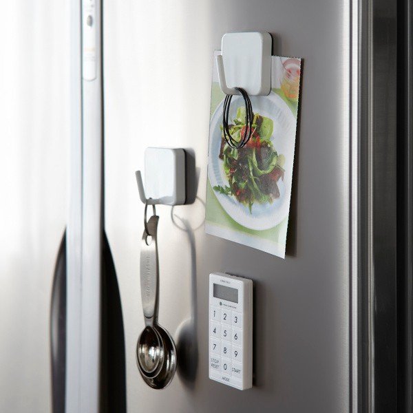 Valge magnetiline konks Tower - YAMAZAKI-image-1