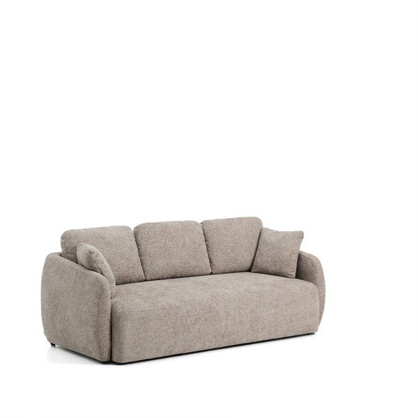 Taupe šenillist diivanvoodi 218 cm Laira - Kave Home-image-2