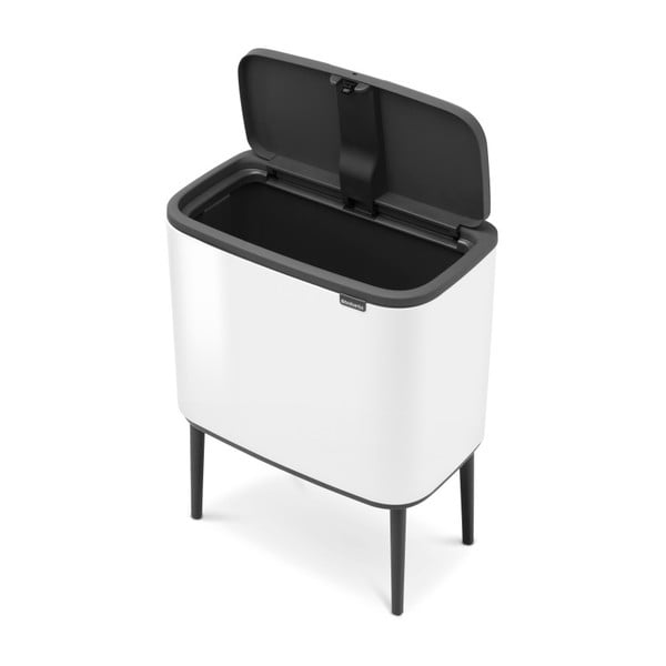 Valge puutetundlik terasest prügikast 36 l Bo Touch Bin – Brabantia