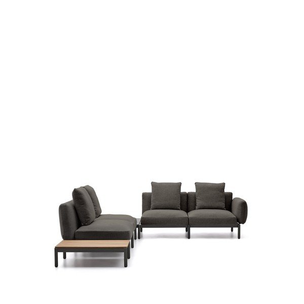 Tumehall polsterdatud aiadiivan (kuni L) Sorells - Kave Home-image-1