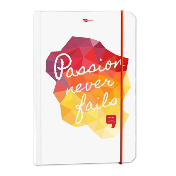Zápisník z recyklovaného papíru Passion never fails