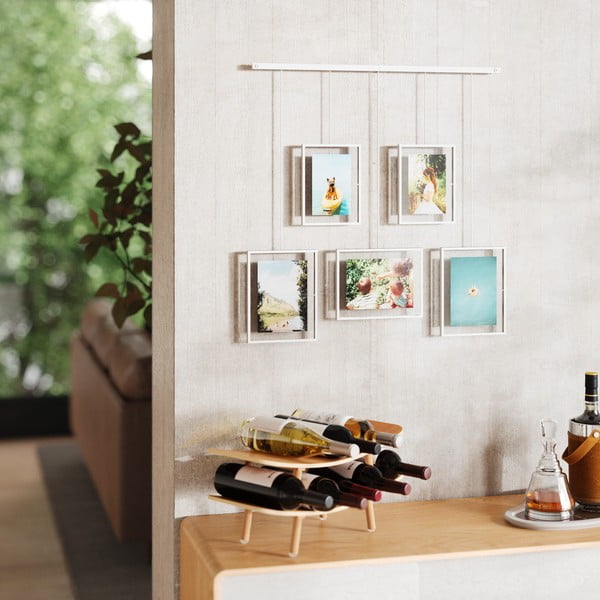 Valged metallist seinaraamid, 5tk komplektis 66x69 cm Exhibit - Umbra-image-2