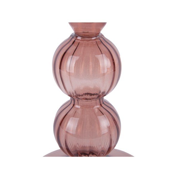 Roosa klaasist küünla hoidja Swirl Bubbles - PT LIVING-image-2