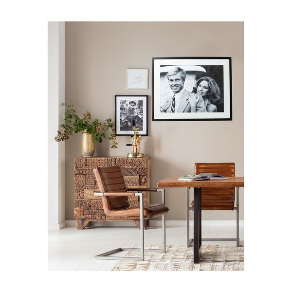 Zasklený černobílý obraz Kare Design Lovers, 100 x 80 cm-image-4