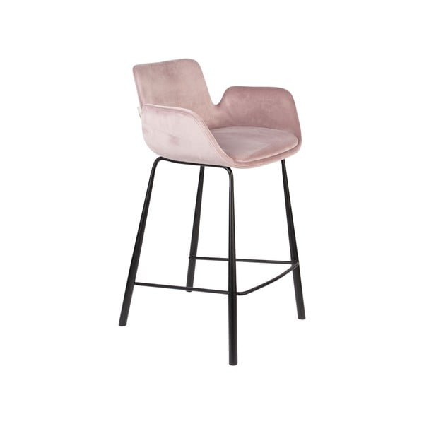 Heleroosad sametist baaritoolid 2 tk 91,5 cm Brit - Zuiver