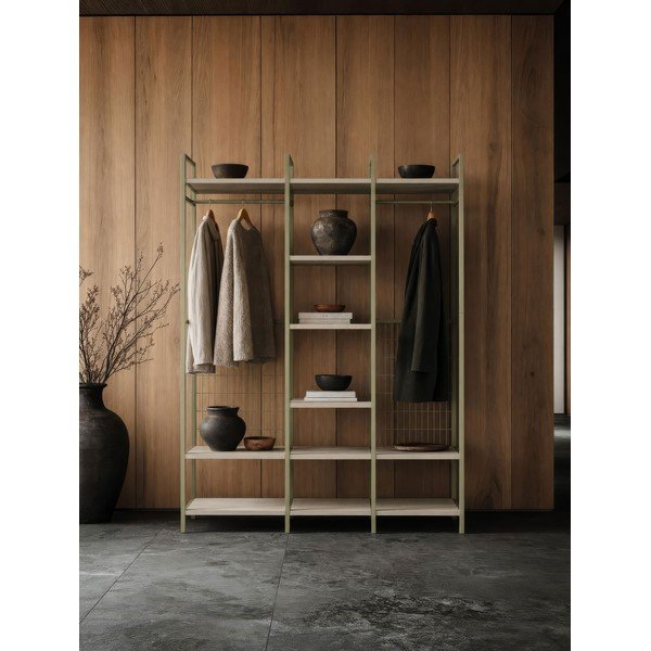 Roheline avatud terasest riidekapp 140x179.5x40 cm Amara - Marckeric-image-1