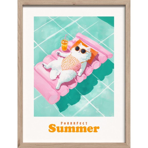 Trükitud pilt raamiga 30x40 cm Purrrfect - Styler