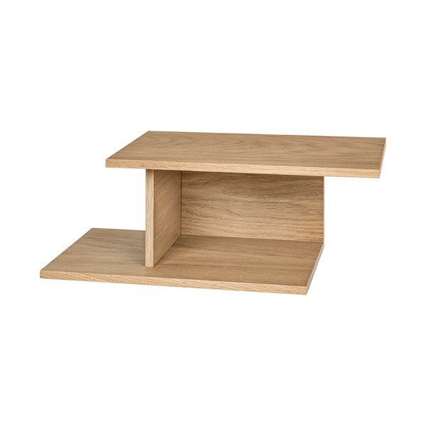 Rippuv/riiulitega öökapp tammepuust dekooriga naturaalses värvitoonis Tann - noo.ma