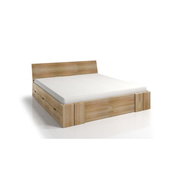 Dvoulůžková postel z bukového dřeva se zásuvkou SKANDICA Vestre Maxi, 160 x 200 cm-image-2