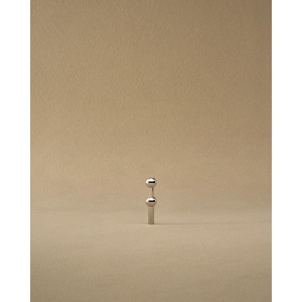 Läikiv hõbedane metallvaas (kõrgus 10 cm) Nagel - STOFF Nagel-image-4
