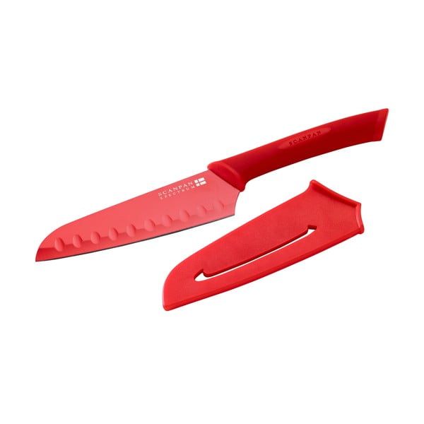 Santoku nůž, 14 cm, červený