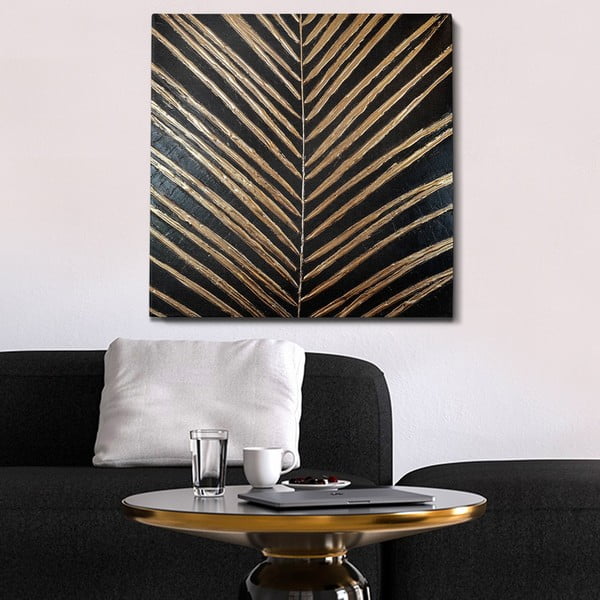 Käsitsi maalitud maal 70x70 cm Palm Leaf - Wallity-image-1