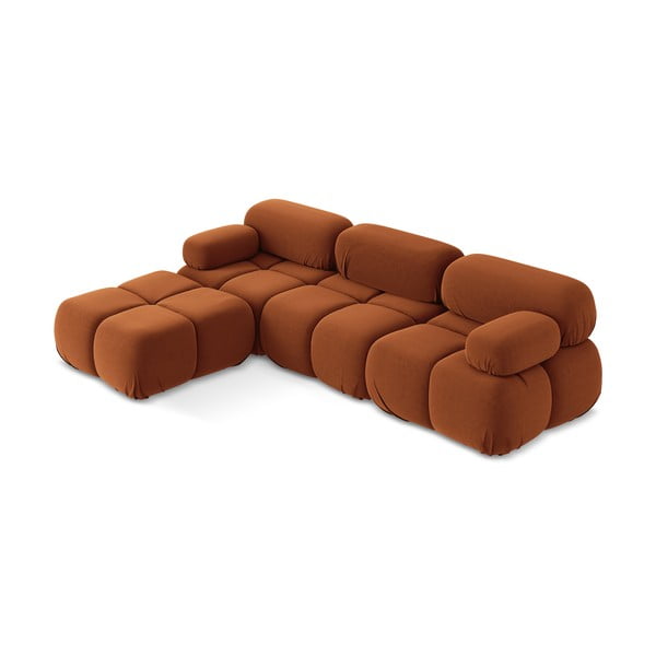 Oranž sametist modulaarne nurgadiivan Lokua - Makamii-image-2