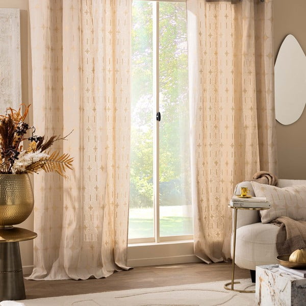 Beež kardin 140x240 cm Ondine - douceur d'intérieur-image-3