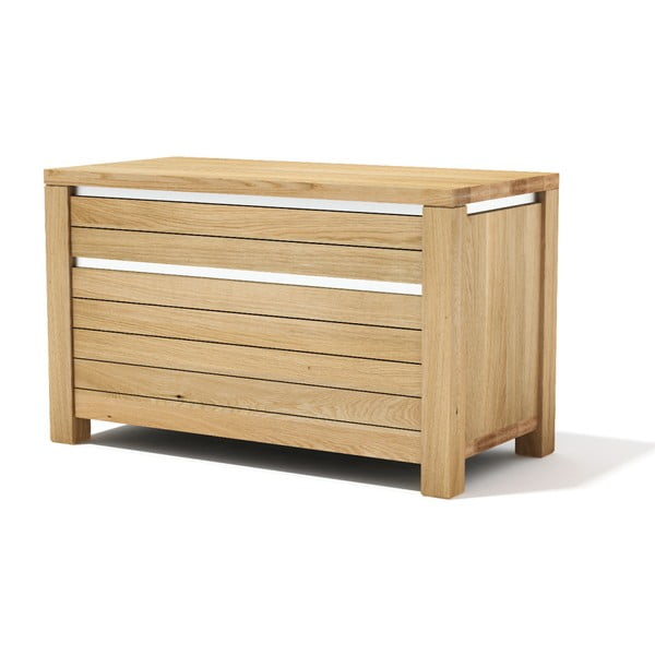 Komoda z masivního dubového dřeva Javorina Next, 124 cm