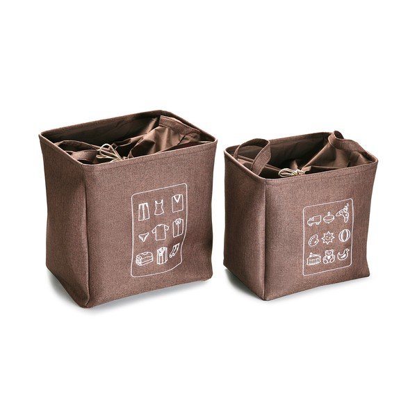Sada 2 úložných košíků Versa Chocolate