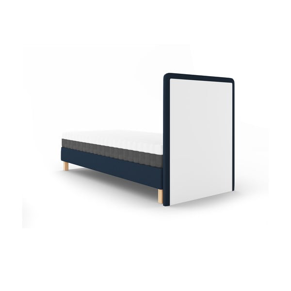 Tumesinine polsterdatud üheinimesevoodi voodipõhjaga 90x200 cm Lotus – Cosmopolitan Design-image-3