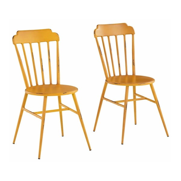 Sada 2 žlutých bukových židlí Støraa Toledo