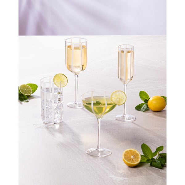 Vahuveini klaasid 4tk komplektis 180 ml Stripe - Ladelle-image-1