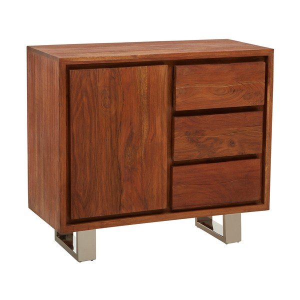 Kummut, mis on valmistatud tumedast naturaalsest akaatsiapuust, 92x82x40 cm Simla - Premier Housewares