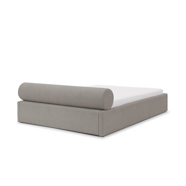 Helehall polsterdatud kaheinimesevoodi panipaigaga ja liistudest raamiga 160x200 cm Cille - Ropez-image-3