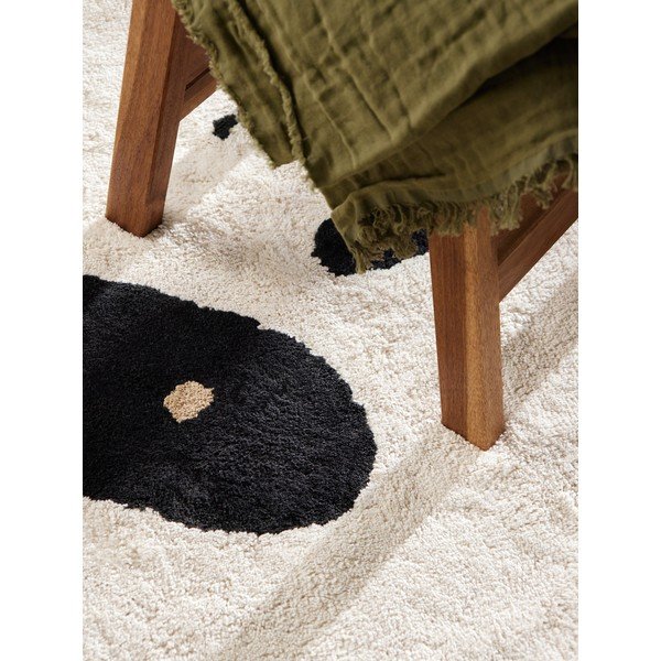 Must/kreemikas pestav/käsitsi kootud puuvillane lastevaip 103x120 cm Snuggle Patsy - Hanse Home-image-2