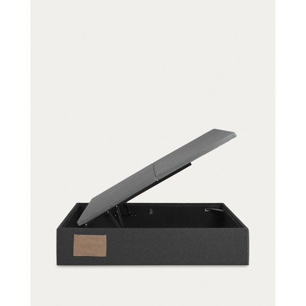 Must polsterdatud kaheinimesevoodi koos panipaigaga 160x200 cm Matters - Kave Home-image-4