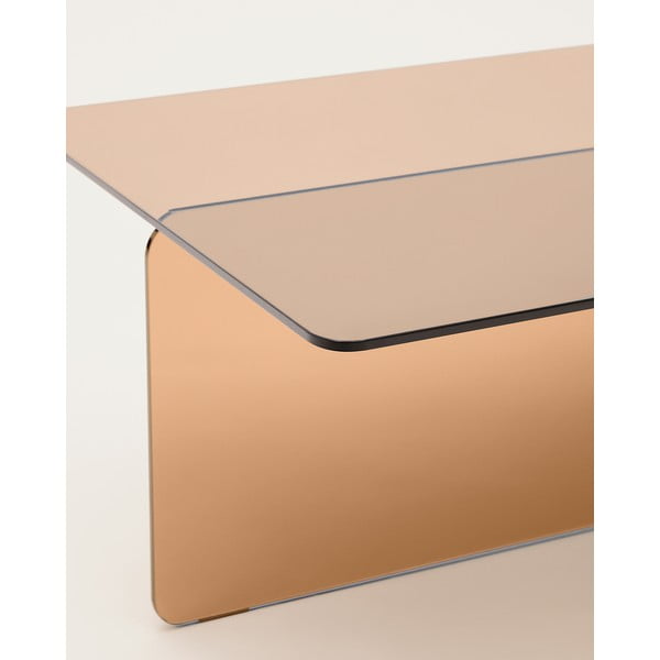 Pruun klaasist diivanilaud 60x120 cm Zaren - Kave Home-image-3