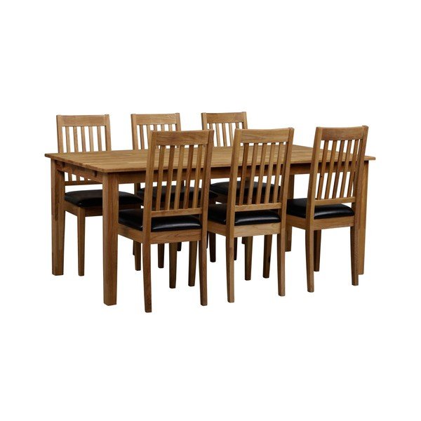 Jídelní stůl z masivního dubového dřeva Folke Finnus, 180 x 90 cm-image-1