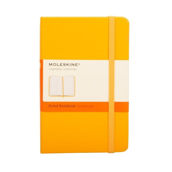 Zápisník Orange Hard, linkovaný