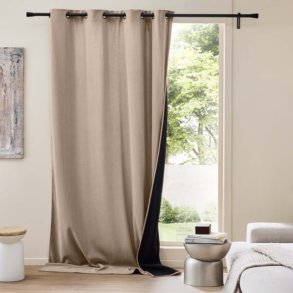 Pruun velvetist termokardin 140x260 cm Madison - douceur d'intérieur-image-1