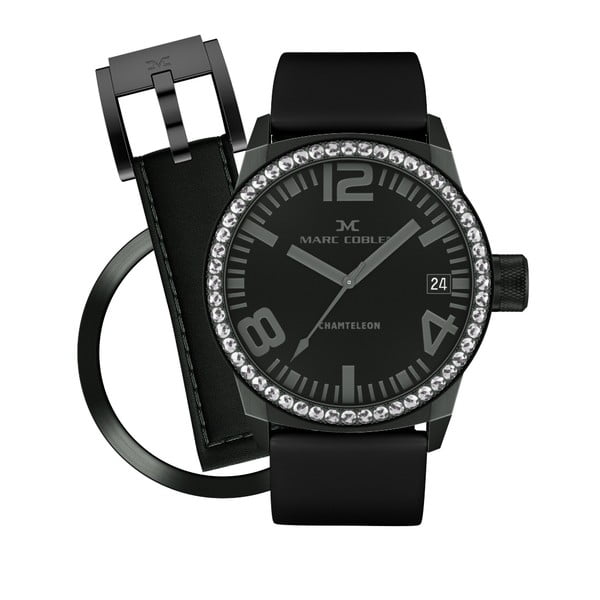 Dámské hodinky Marc Coblen s páskem a kroužkem navíc P64