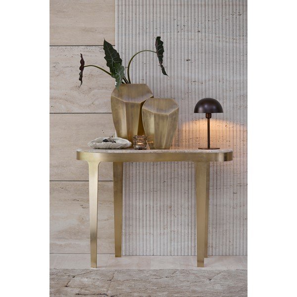 Konsoollaud marmorist pealispinnaga pronks/tapeetpruun 40x110 cm Giulio - Light & Living-image-1