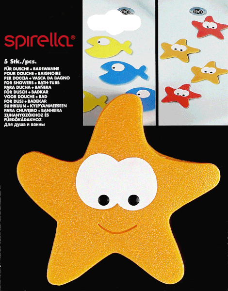 Laste libisemiskindlad vannimatid 5tk komplektis 12x13 cm Starfy - Spirella-image-1
