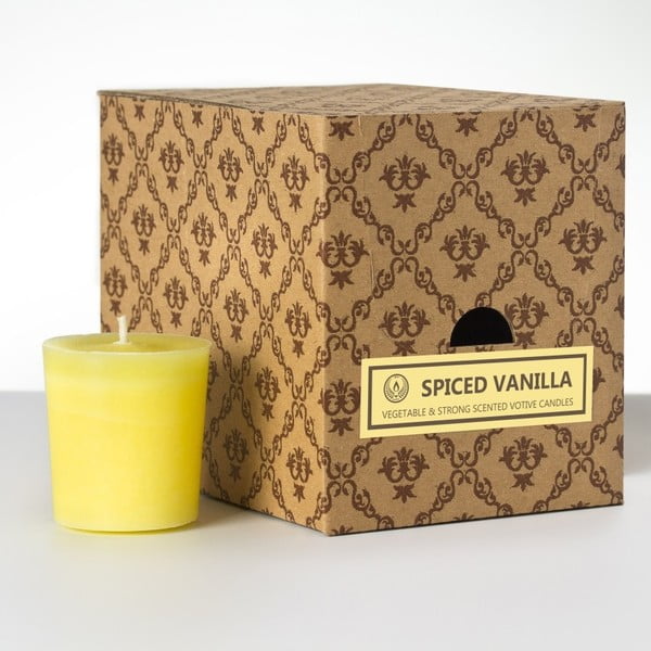 Sada 12 vonných svíček Spice Vanilla, 15 hodin hoření