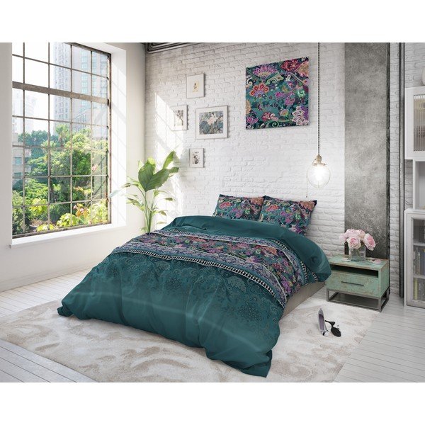 Zelené povlečení na dvoulůžko Sleeptime Paisley, 200 x 220 cm-image-3