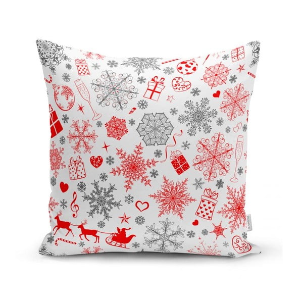 Komplekt 4 jõulupadjakatet ja lauajooksikut Lumehelbekesed - Minimalist Cushion Covers-image-3