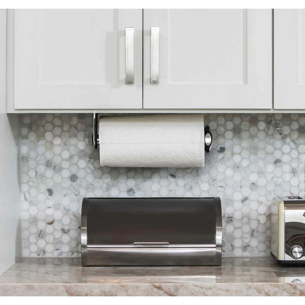 Hõbedane teras majapidamispaberi hoidja seinalekinnituv – simplehuman-image-1