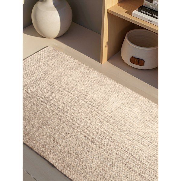 Kreemikas kahepoolne/käsitsi kootud džuudist jooksja 80x200 cm Juno - Hanse Home-image-2