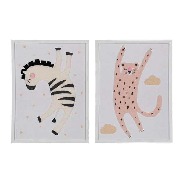 Laste pildid 2tk komplektis 30x40 cm Animals - Ixia