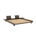 Pruun kaheinimesevoodi männipuidust liistudega 180×200 cm Social – Karup Design