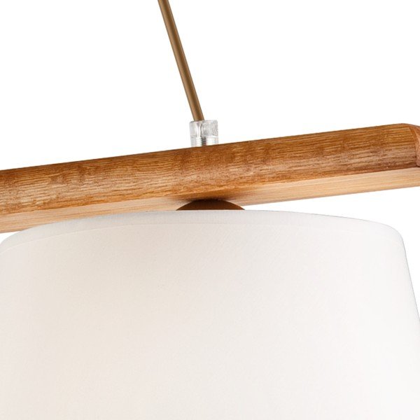 Pruun rippvalgusti tekstiilist varjuga ø 25 cm Aida - LAMKUR-image-4