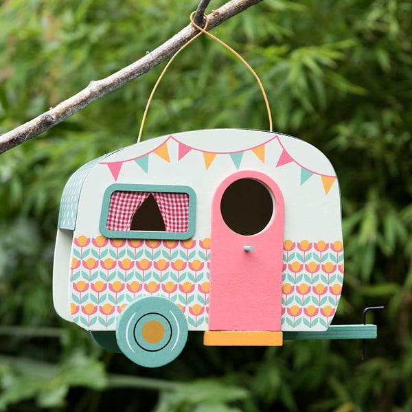 Dřevěná ptačí budka ve tvaru karavanu Rex London Frank-image-1