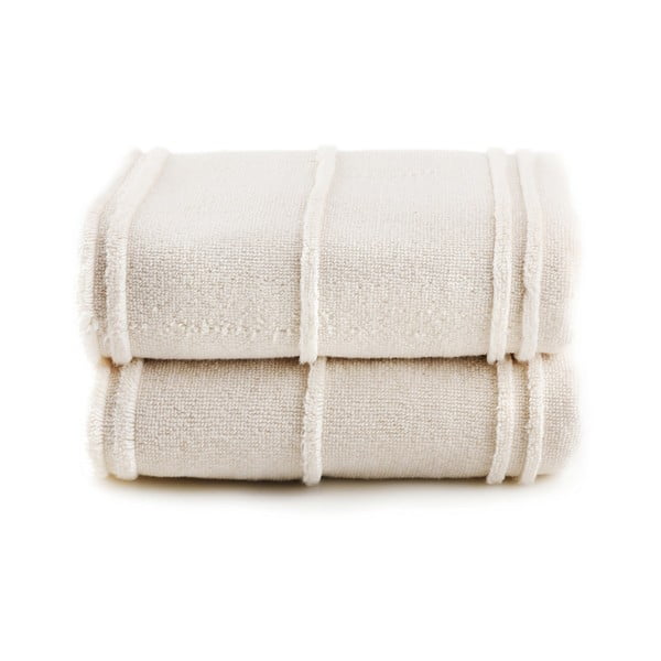 Kreemid froteerätikud 2tk komplektis 50x90 cm Arden - Foutastic-image-2