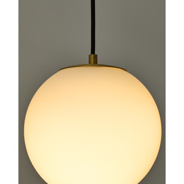 Valge/kuldne ripplamp klaasist varjuga, ø 10 cm Brisia - Kave Home-image-2